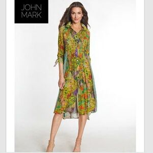 John Mark Multi Print Shirt Dress